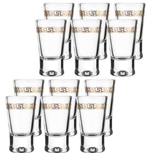 Shotglaasjes - 24x - gold collection - 25 ml - glas - borrelglazen