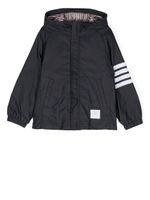 Thom Browne Kids veste zippée à capuche - Bleu