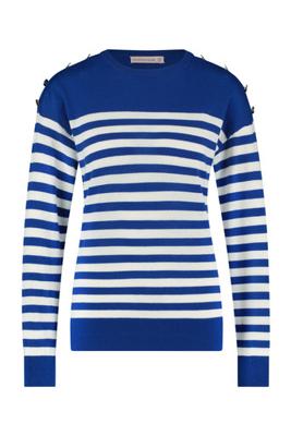Babet stripe pullover - off white/black - 07105