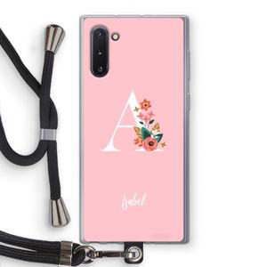 Pink Bouquet: Samsung Galaxy Note 10 Transparant Hoesje met koord