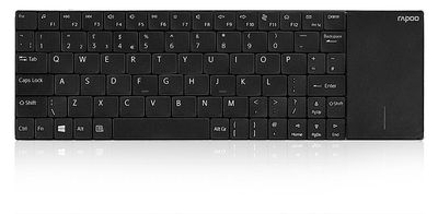 Rapoo E2710 Draadloos multimedia toetsenbord met touchpad Toetsenbord Zwart
