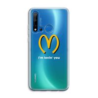 I'm lovin' you: Huawei P20 Lite (2019) Transparant Hoesje