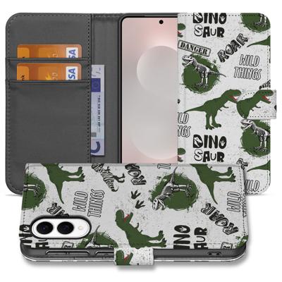 Telefoonhoesje | Met pasjeshouder | voor Samsung Galaxy S25 Edge Dinosaurus Telefoonhoesje | Met pasjeshouder | voor Samsung Galaxy S25 Edge Dinosaurus