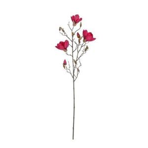 Mica Decorations Magnolia Kunstbloem - H88 cm - Donkerroze