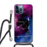 Sterrenbeeld - Donker: iPhone 13 Pro Max Transparant Hoesje met koord