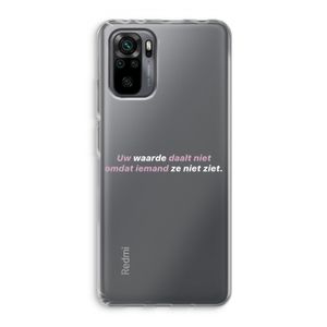 uw waarde daalt niet: Xiaomi Redmi Note 10 Pro Transparant Hoesje