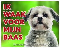 Shih Tzu Waakbord - Ik waak voor mijn baas