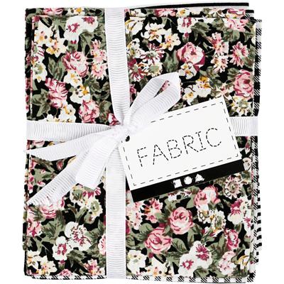 Creativ Company Patchwork stof zwart 45x55cm, 4st.