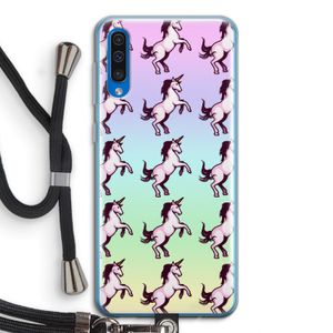 Musketon Unicorn: Samsung Galaxy A50 Transparant Hoesje met koord