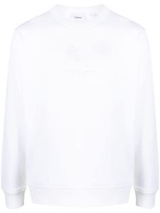 Burberry sweat à motif Equestrian Knight brodé - Blanc