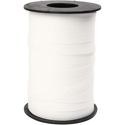 Creativ Company Cadeaulint, b: 10 mm, matt, wit, 250 m/ 1 rol