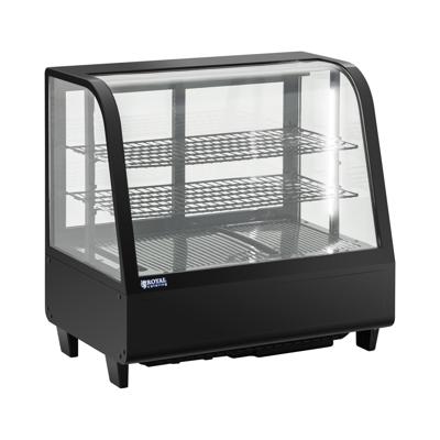 Koelvitrine - 100 L - Royal Catering - 3 niveaus - zwart