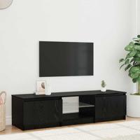 TV-kast Zwart Eiken 140 x 38,5 x 36 cm Bewerkt hout
