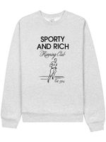 Sporty & Rich sweat à imprimé Running Man - Gris