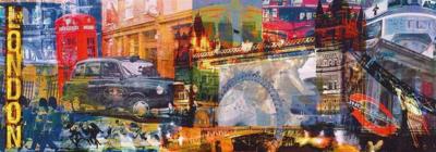 Kunstdruk Saskia Porkay - London 100x35cm