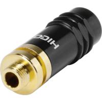 Hicon HI-J35S-SCREW-F Jackplug 3.5 mm Bus, recht Aantal polen: 3 Stereo Zwart 1 stuk(s) - thumbnail