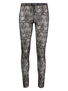 DSQUARED2 legging Be Icon en dentelle - Noir