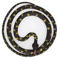 Grote rubberen speelgoed Python slangen zwart 137 cm - thumbnail