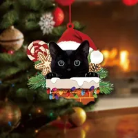 Kerstboom Hanger met Baby Kat in Schoorsteen en Kerststukken - Home & Living - Spiritueelboek.nl