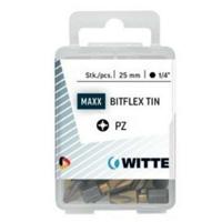 Set van tips WITTE PZ 1 BITFLEX TIN Pozidriv PZ1 5 Stuks