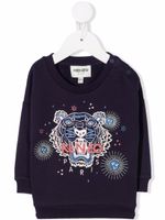 Kenzo Kids sweat à imprimé tête de tigre signature - Bleu