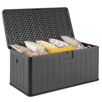 Tuinbox 378 L Kussenbox Waterdicht voor Tuin met Slotbare Deksel Opbergbox voor Kussens Grijs