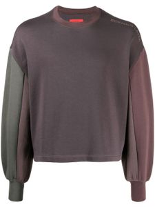 Eckhaus Latta sweat en coton à empiècements - Marron