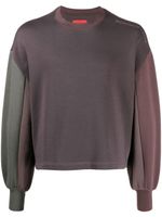 Eckhaus Latta sweat en coton à empiècements - Marron - thumbnail