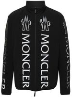 Moncler veste matelassée Ponset à logo imprimé - Noir