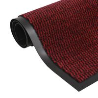 vidaXL Droogloopmat rechthoekig getuft 90x150 cm rood - thumbnail