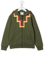 Marcelo Burlon County Of Milan Kids sweat zippé à imprimé - Vert