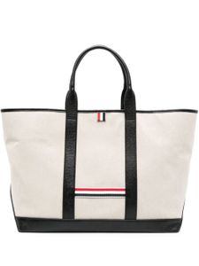 Thom Browne sac cabas médium à bande RWB - Tons neutres