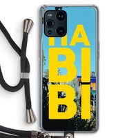 Habibi Majorelle : Oppo Find X3 Transparant Hoesje met koord