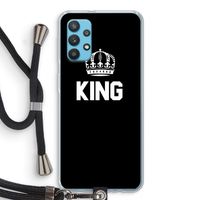 King zwart: Samsung Galaxy A32 4G Transparant Hoesje met koord
