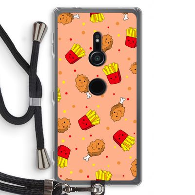 Chicken 'n Fries: Sony Xperia XZ2 Transparant Hoesje met koord