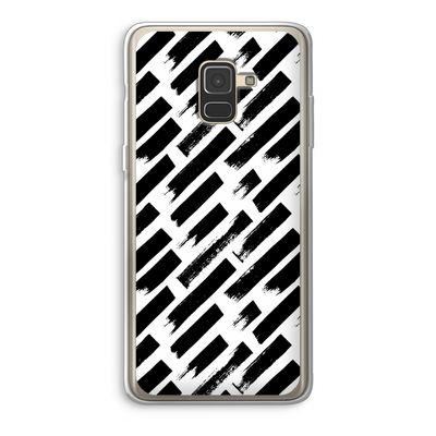 Zwarte vegen: Samsung Galaxy A8 (2018) Transparant Hoesje