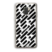 Zwarte vegen: Samsung Galaxy A8 (2018) Transparant Hoesje