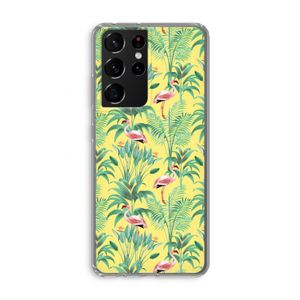 Flamingo party: Samsung Galaxy S21 Ultra Transparant Hoesje