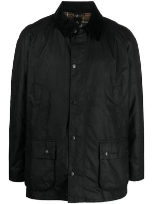 Barbour veste à effet ciré - Noir