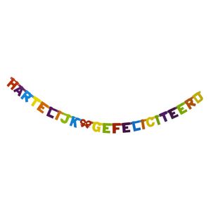 Letterslinger Hartelijk Gefeliciteerd 237 cm