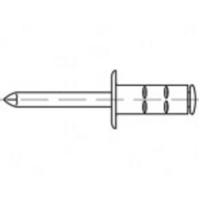 TOOLCRAFT TO-5455227 Open popnagel 4.8 mm 500 stuk(s)
