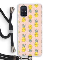 Ananas: Samsung Galaxy A71 Transparant Hoesje met koord