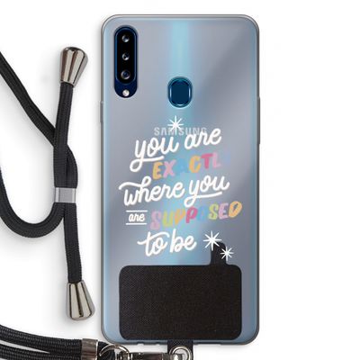 Right Place: Samsung Galaxy A20s Transparant Hoesje met koord