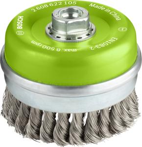 Bosch Accessoires Komstaalborstel, roestvrij 100 mm, 0,35 mm, 8500 U/ min, 14 1st - 2608622105
