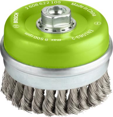 Bosch Accessoires Komstaalborstel, roestvrij 100 mm, 0,35 mm, 8500 U/ min, 14 1st - 2608622105