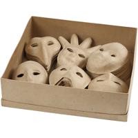 Creativ Company Maskers, h: 12-21 cm, 60 stuk/ 1 doos