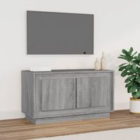 Tv-meubel 80x35x45 cm bewerkt hout grijs sonoma eikenkleurig