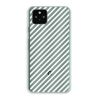 Strepen zwart-wit: Google Pixel 5a 5G Transparant Hoesje