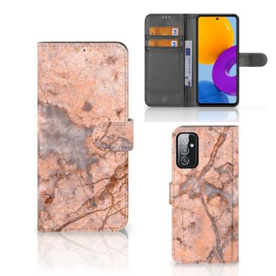 Samsung Galaxy M52 | Bookcase | Marmer Oranje