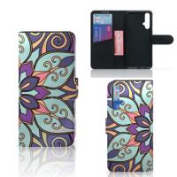 Honor 20 Hoesje Purple Flower | Portemonnee hoesje
